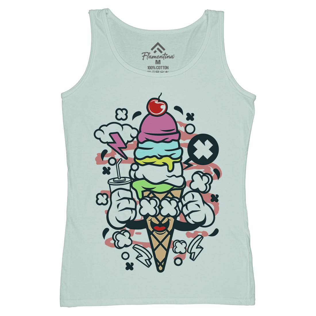 Ice Cream Womens Organic Tank Top Vest Food C146