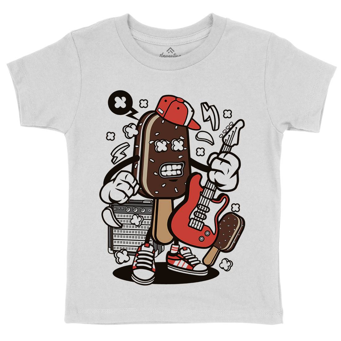 Ice Cream Rock Star Kids Crew Neck T-Shirt Music C148