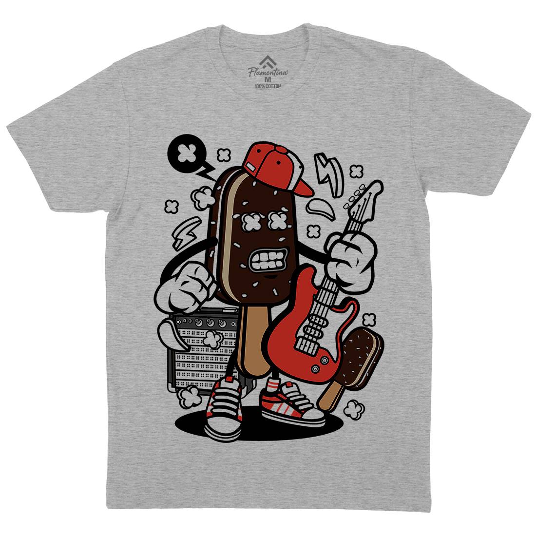 Ice Cream Rock Star Mens Crew Neck T-Shirt Music C148
