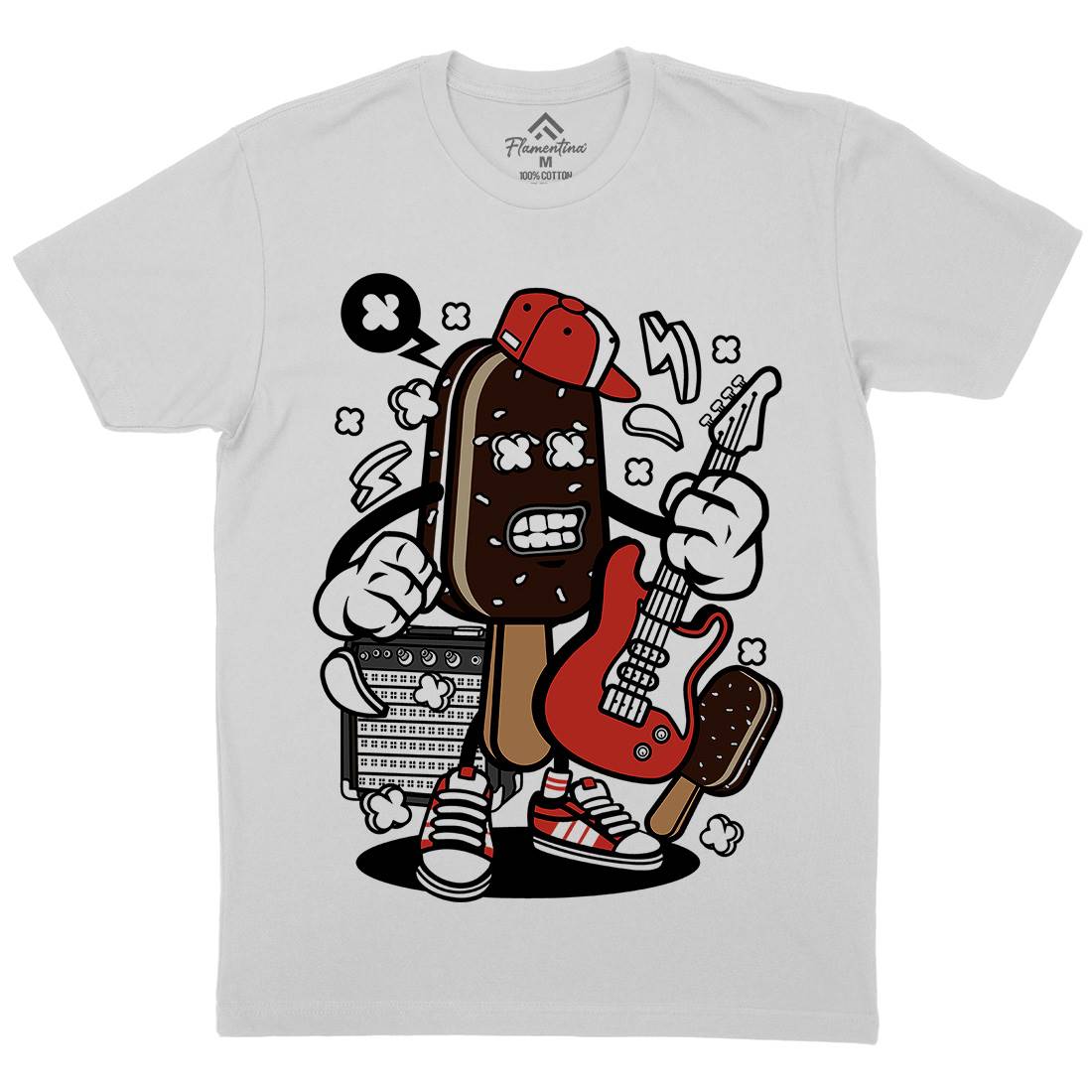 Ice Cream Rock Star Mens Crew Neck T-Shirt Music C148
