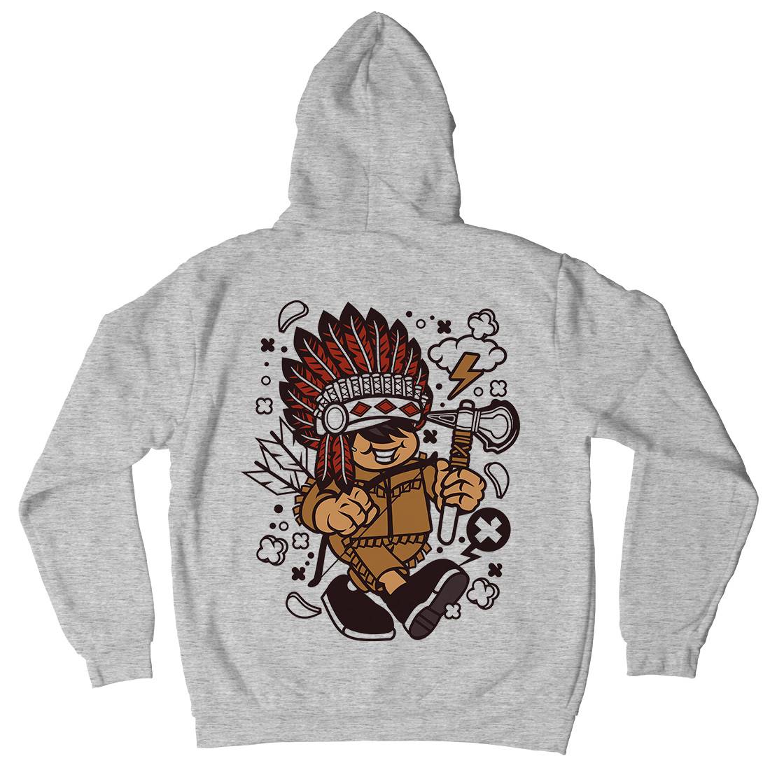 Indian Chief Kid Kids Crew Neck Hoodie American C152