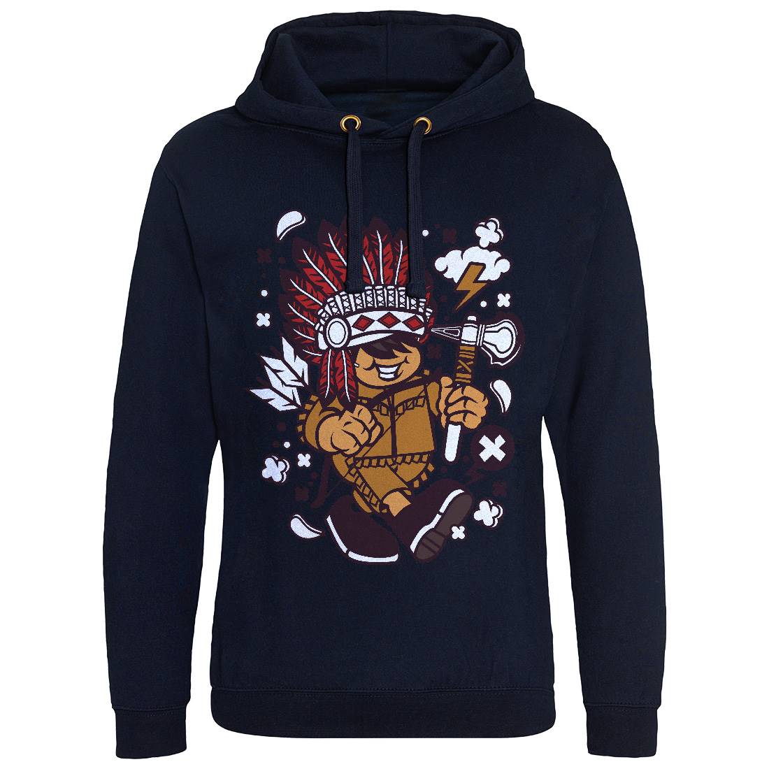 Indian Chief Kid Mens Hoodie Without Pocket American C152