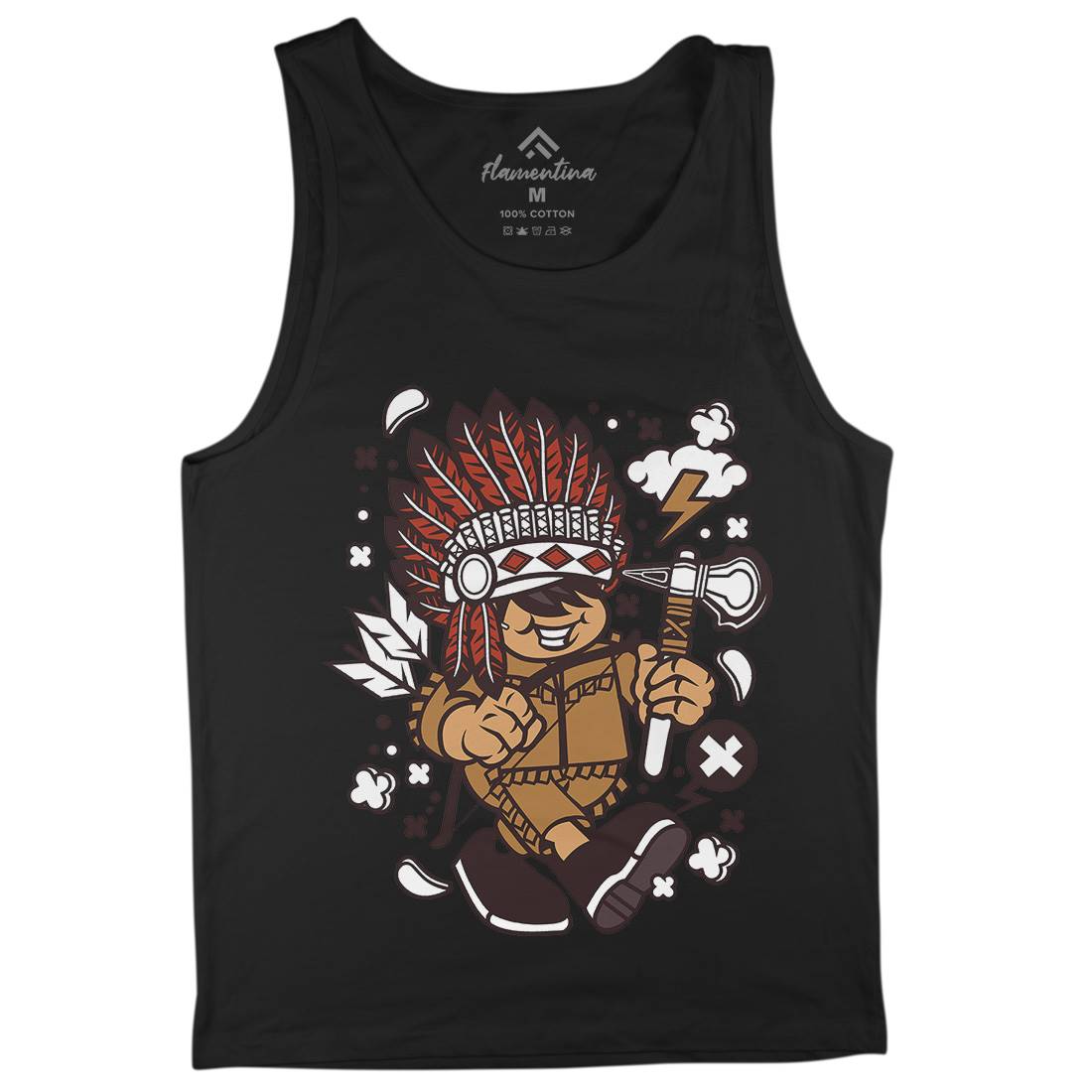 Indian Chief Kid Mens Tank Top Vest American C152