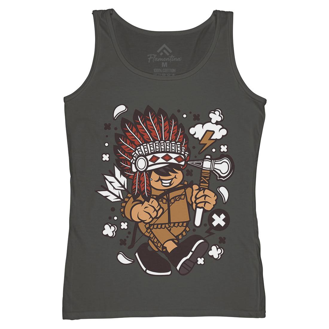 Indian Chief Kid Womens Organic Tank Top Vest American C152