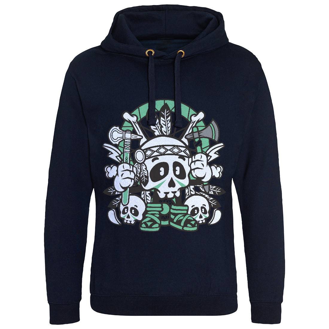Indian Skull Mens Hoodie Without Pocket American C154