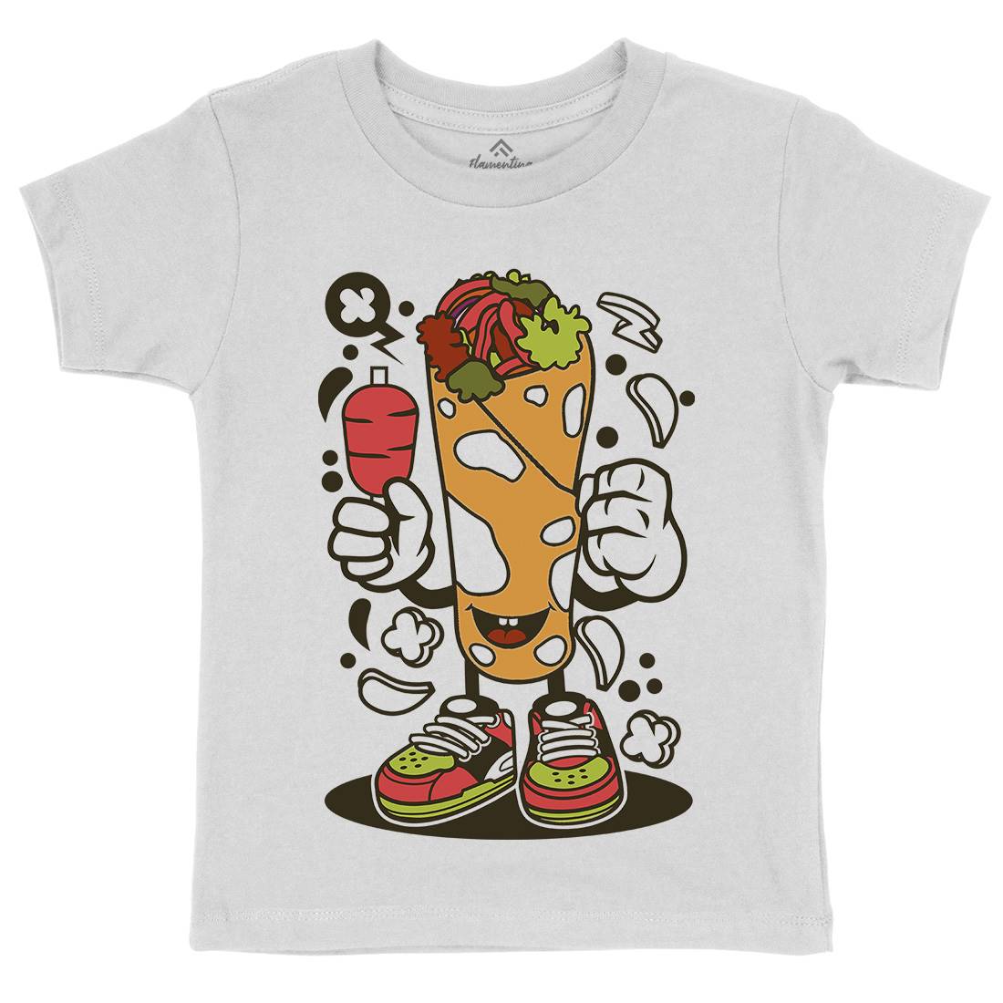 Kebab Kids Crew Neck T-Shirt Food C158