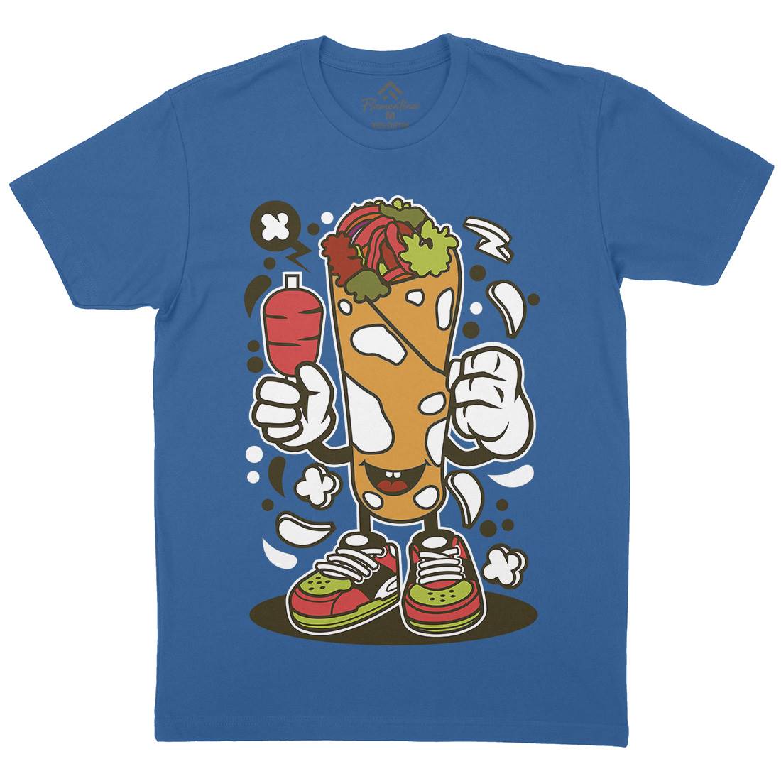 Kebab Mens Crew Neck T-Shirt Food C158