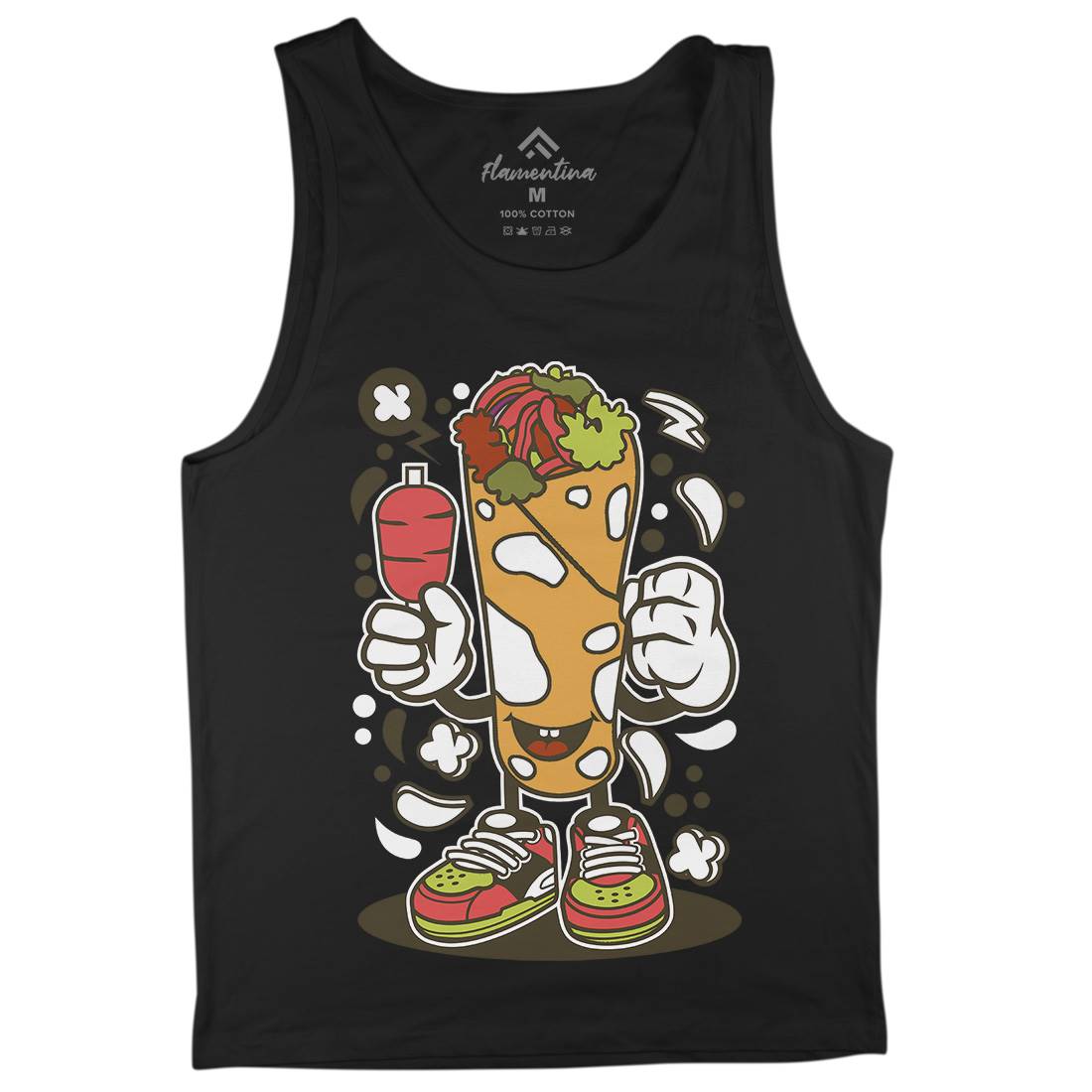 Kebab Mens Tank Top Vest Food C158