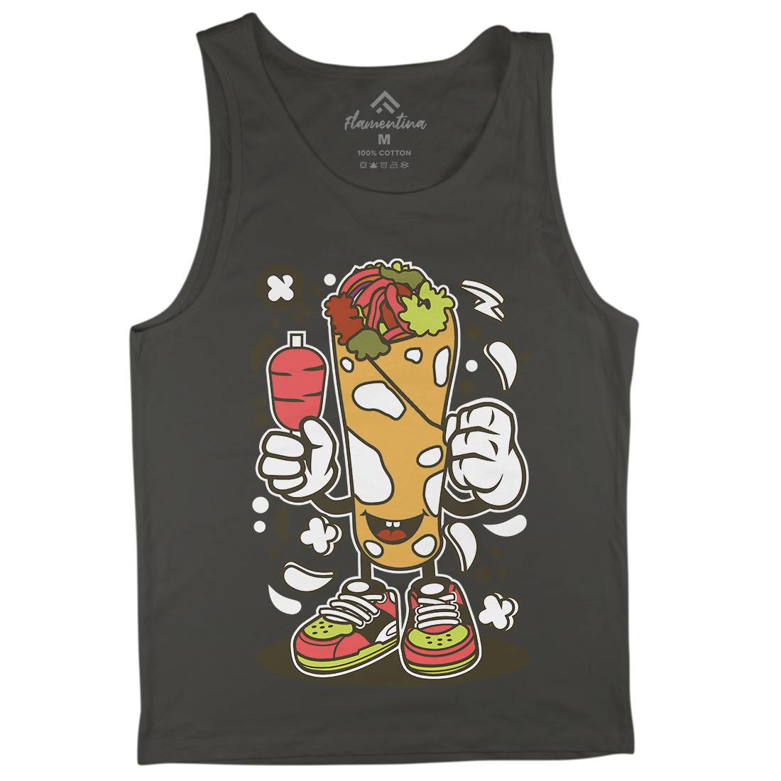 Kebab Mens Tank Top Vest Food C158