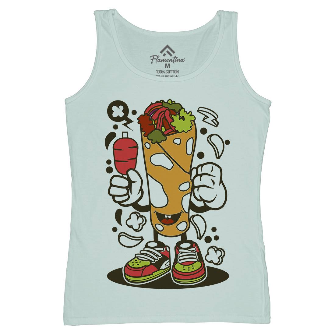 Kebab Womens Organic Tank Top Vest Food C158