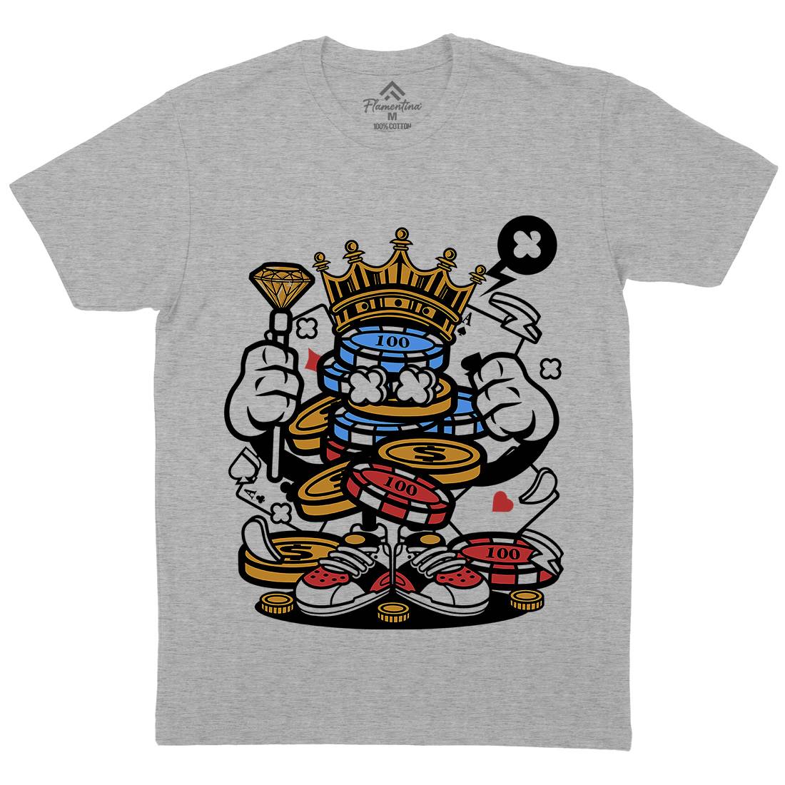 King Of Gambler Mens Crew Neck T-Shirt Retro C159