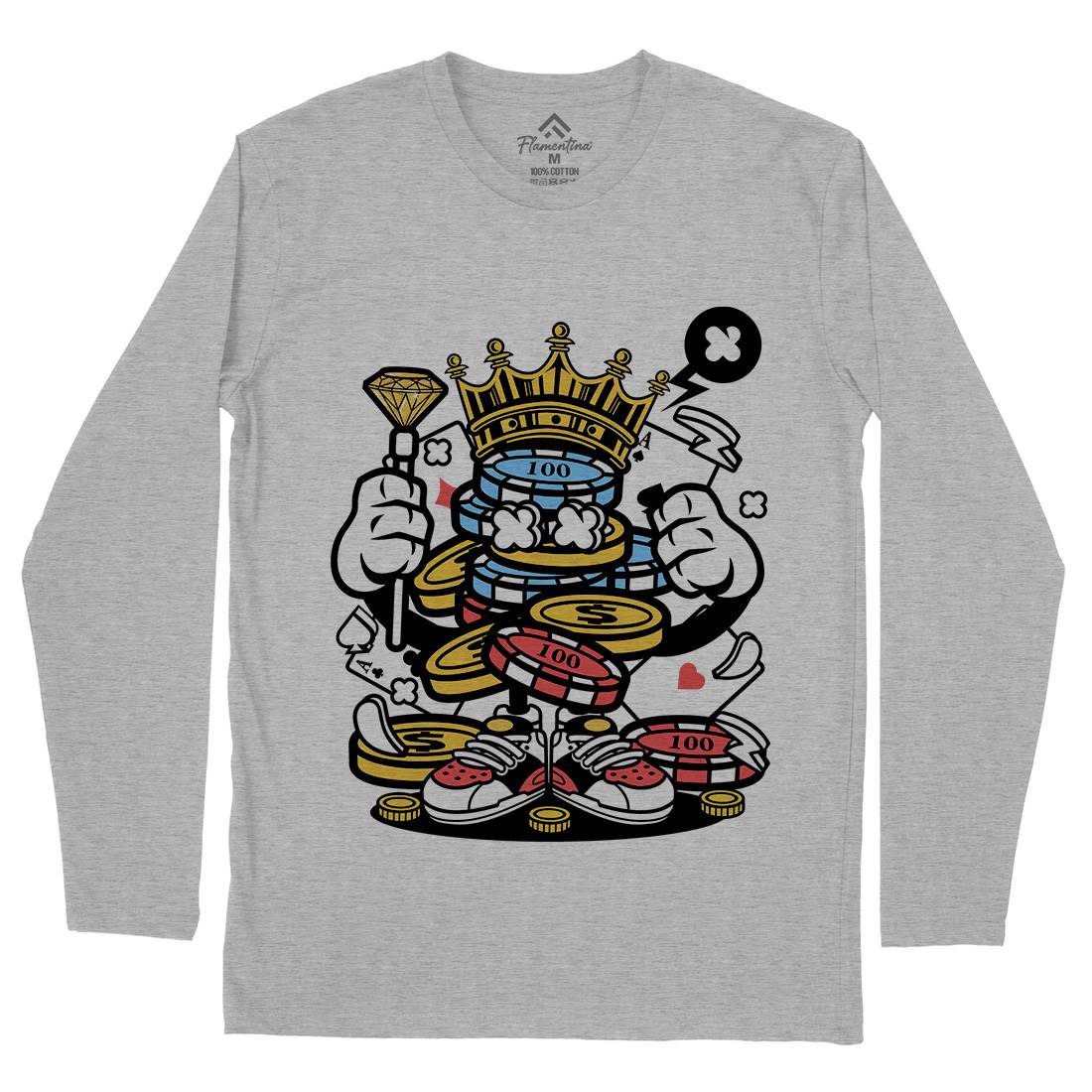King Of Gambler Mens Long Sleeve T-Shirt Retro C159