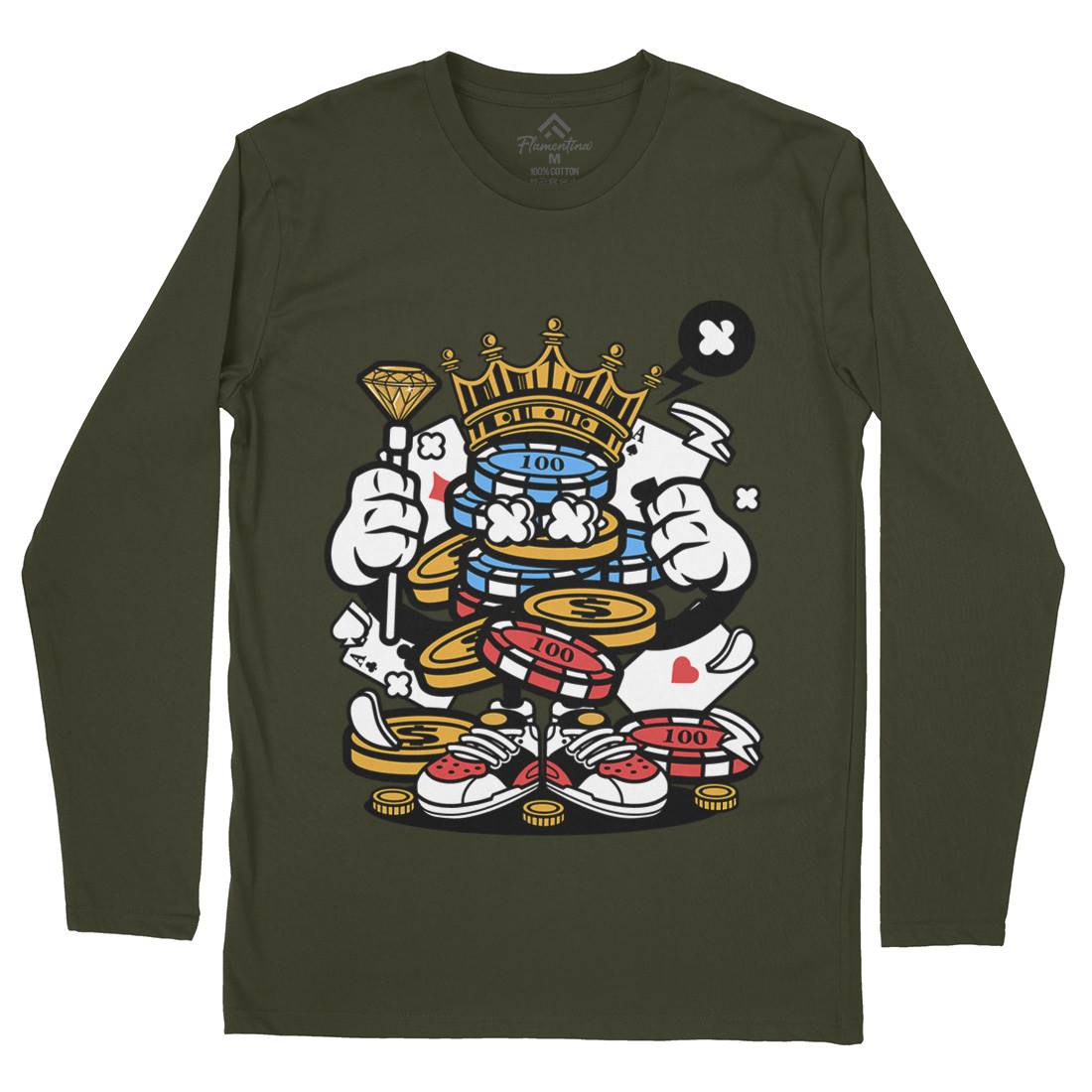 King Of Gambler Mens Long Sleeve T-Shirt Retro C159
