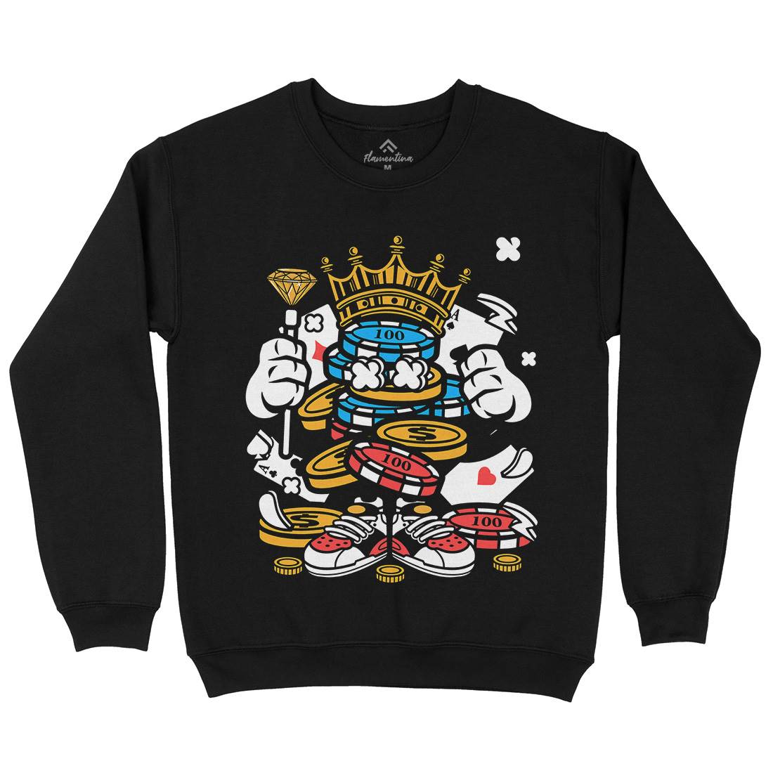 King Of Gambler Kids Crew Neck Sweatshirt Retro C159