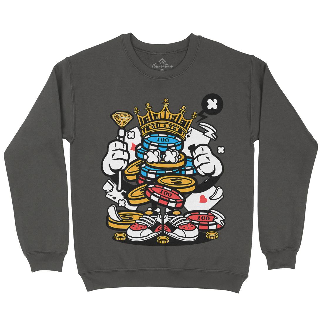 King Of Gambler Kids Crew Neck Sweatshirt Retro C159