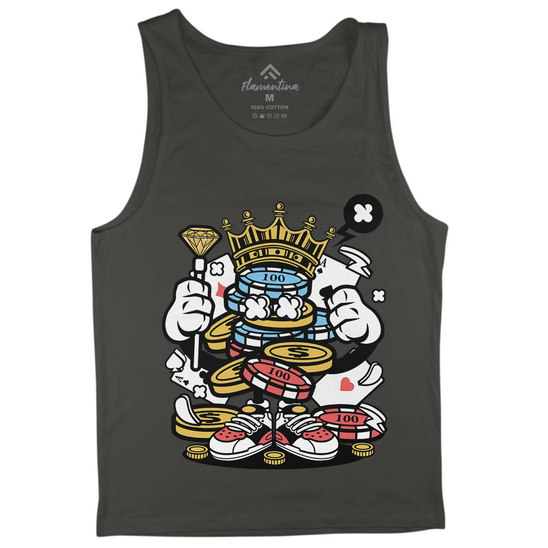 King Of Gambler Mens Tank Top Vest Retro C159