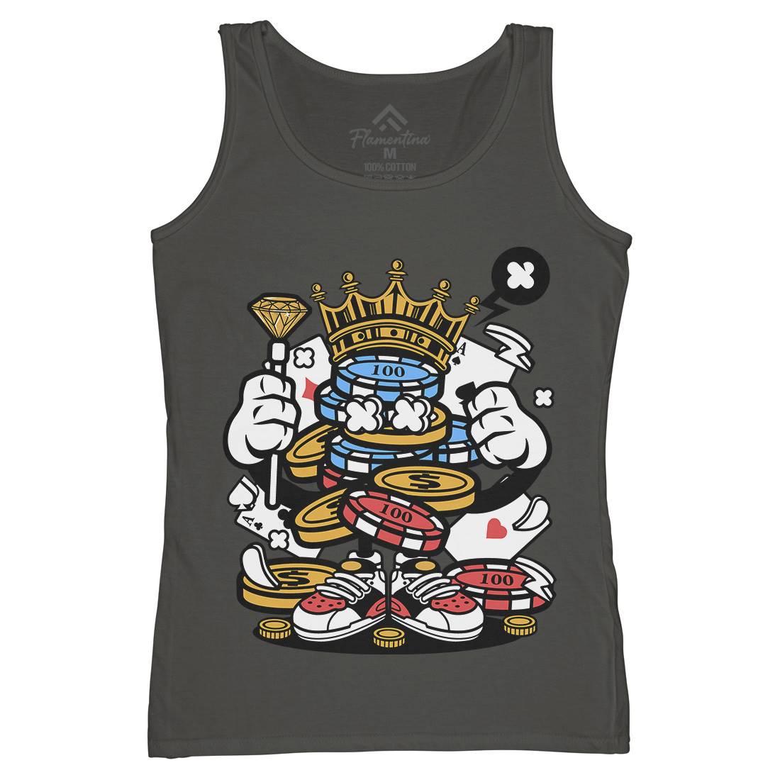 King Of Gambler Womens Organic Tank Top Vest Retro C159