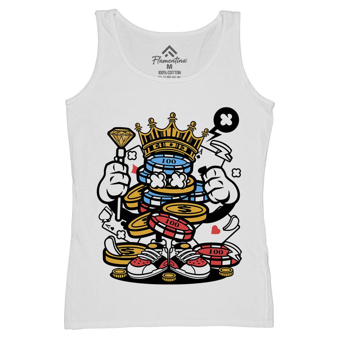 King Of Gambler Womens Organic Tank Top Vest Retro C159