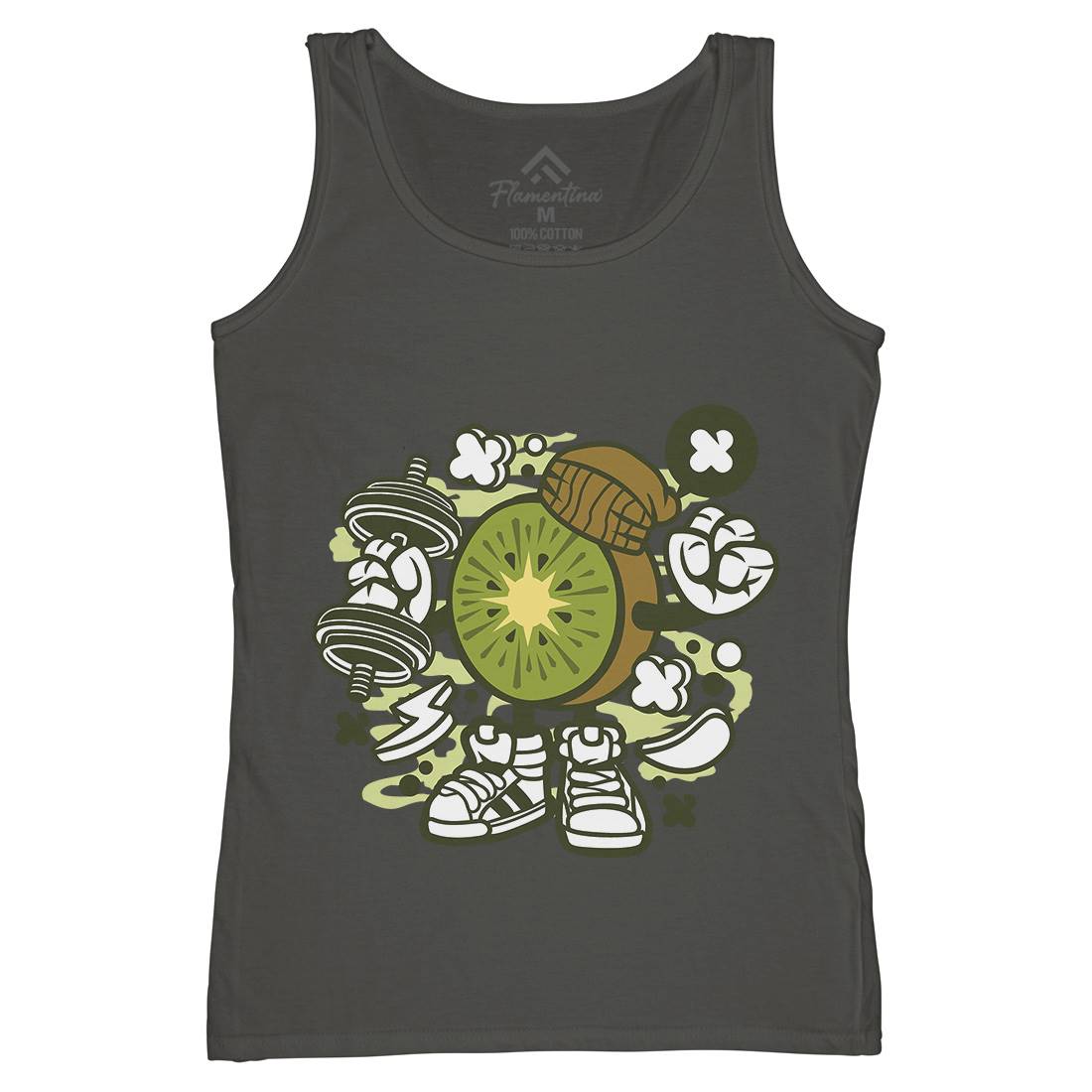 Kiwi Womens Organic Tank Top Vest Food C161