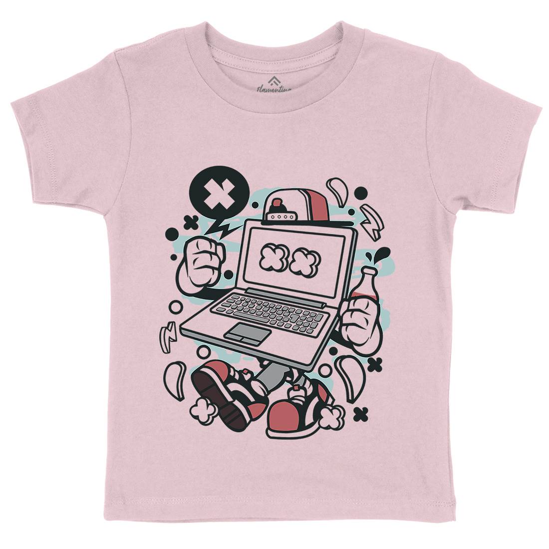 Laptop Kids Crew Neck T-Shirt Media C162