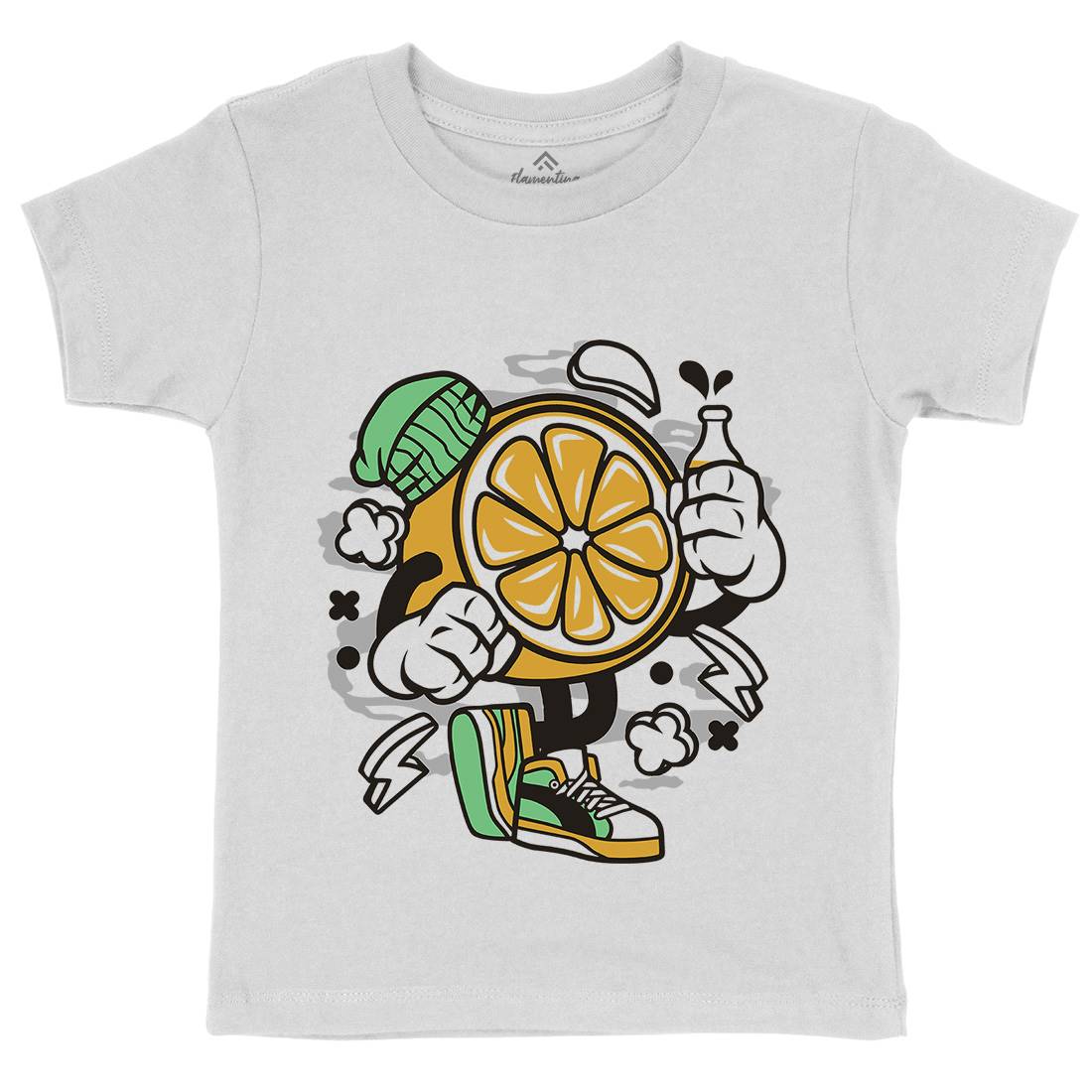 Lemon Kids Crew Neck T-Shirt Food C163