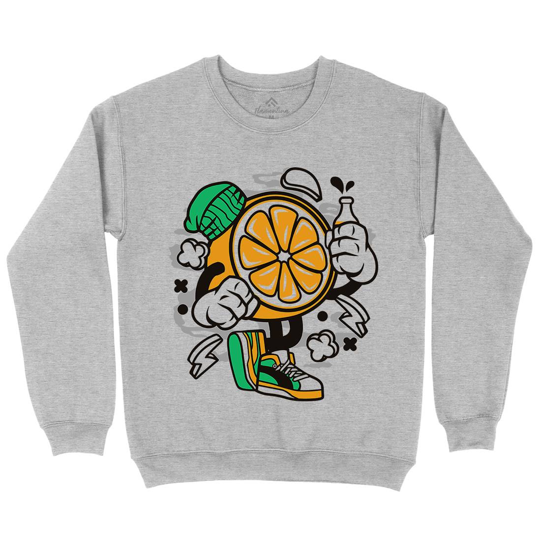 Lemon Mens Crew Neck Sweatshirt Food C163