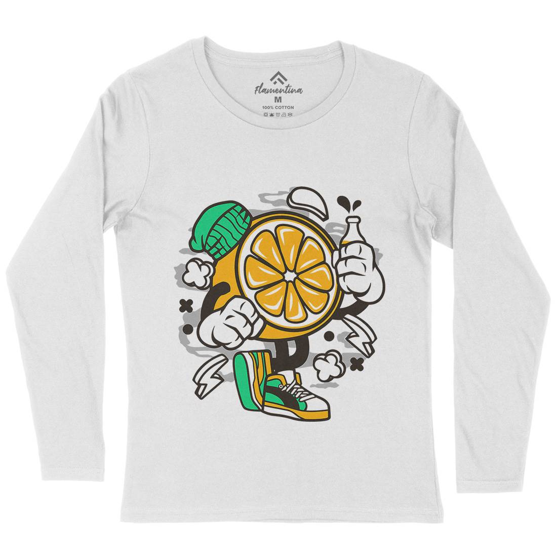 Lemon Womens Long Sleeve T-Shirt Food C163