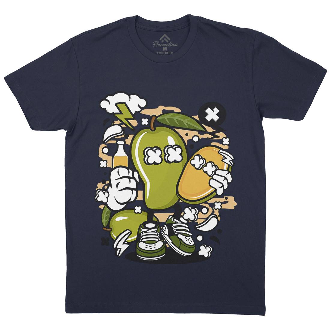 Mango Mens Crew Neck T-Shirt Food C165