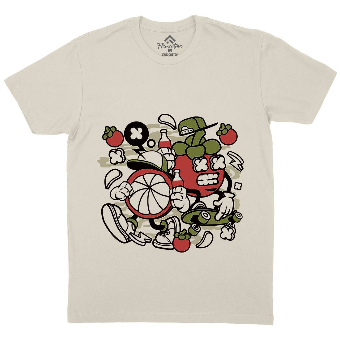 Mangos Teen Mens Organic Crew Neck T-Shirt Food C166