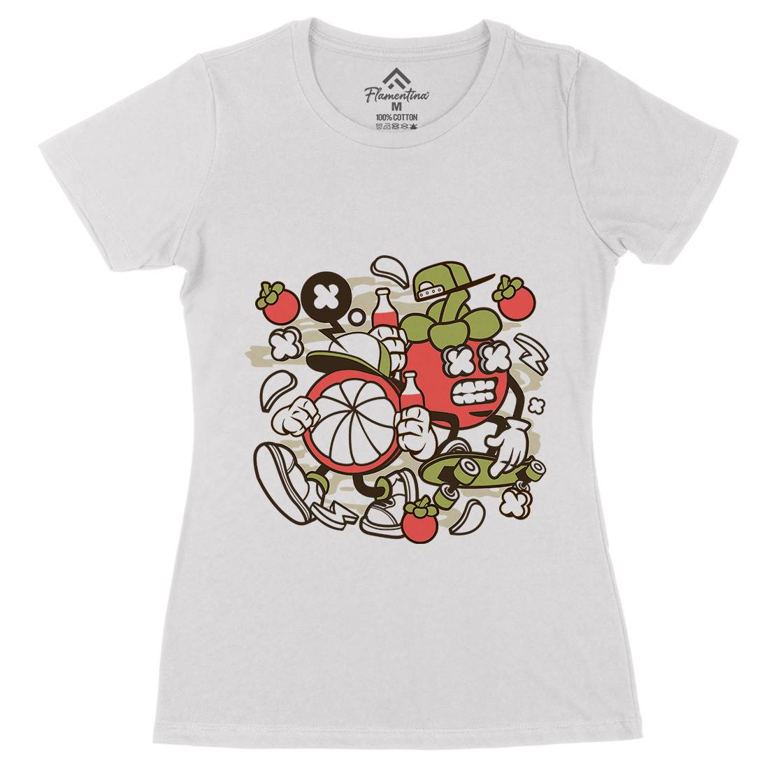 Mangos Teen Womens Organic Crew Neck T-Shirt Food C166
