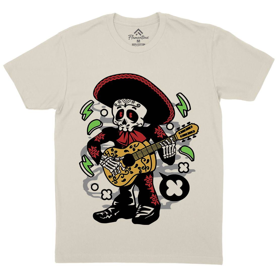 Mariachi Mens Organic Crew Neck T-Shirt Music C168