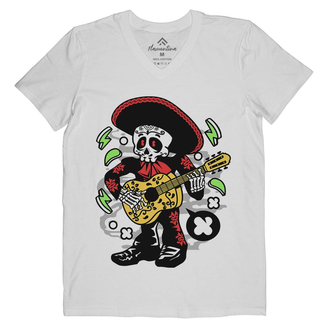 Mariachi Mens V-Neck T-Shirt Music C168