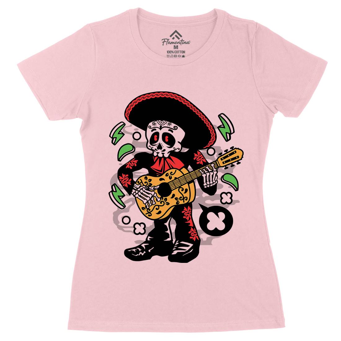 Mariachi Womens Organic Crew Neck T-Shirt Music C168