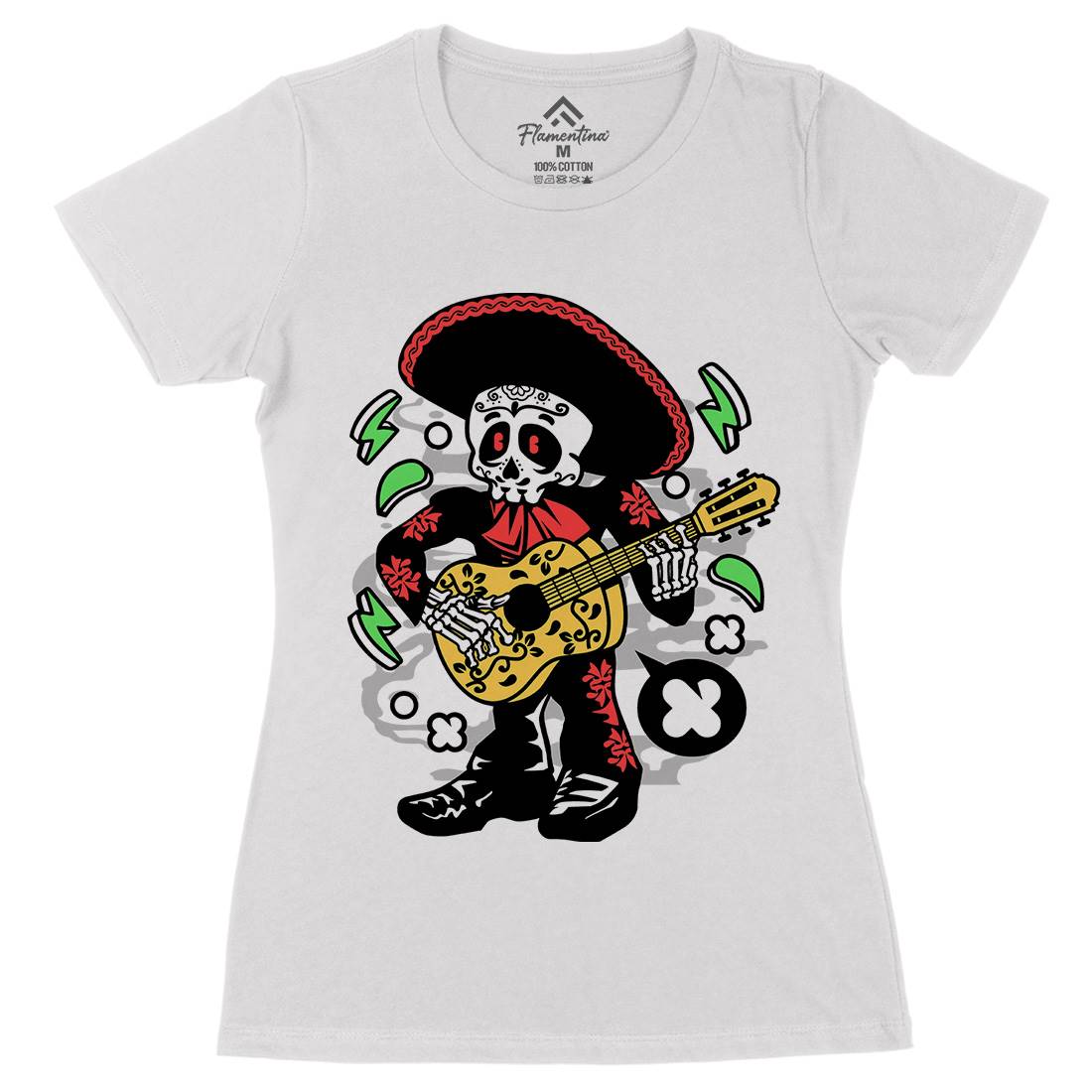 Mariachi Womens Organic Crew Neck T-Shirt Music C168