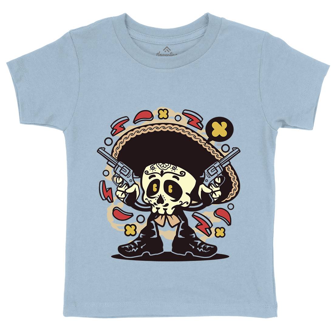 Mariachi Gunner Kids Crew Neck T-Shirt Music C169