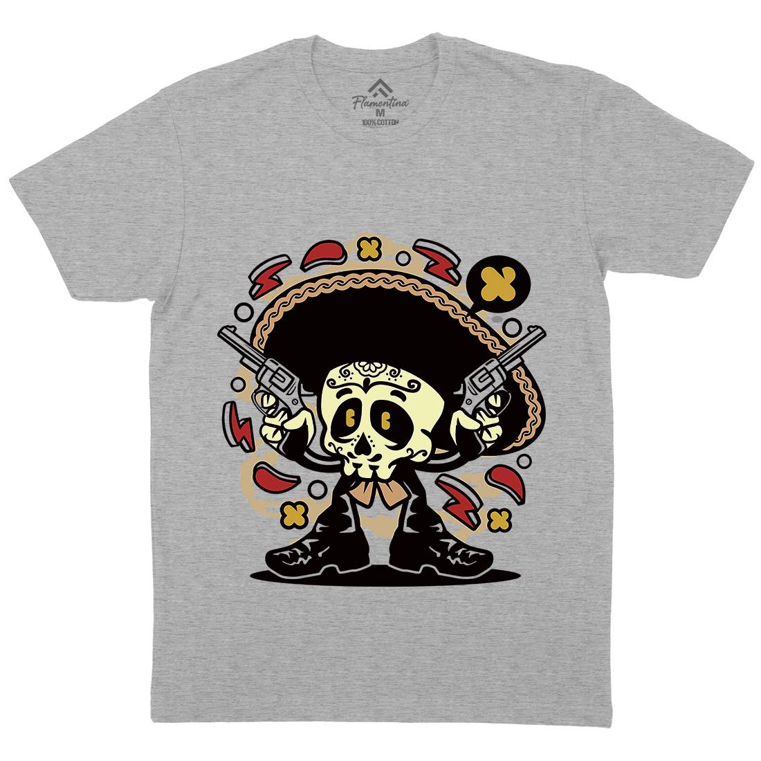 Mariachi Gunner Mens Crew Neck T-Shirt Music C169