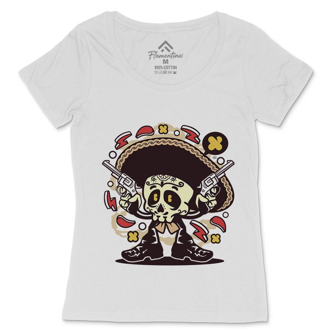 Mariachi Gunner Womens Scoop Neck T-Shirt Music C169