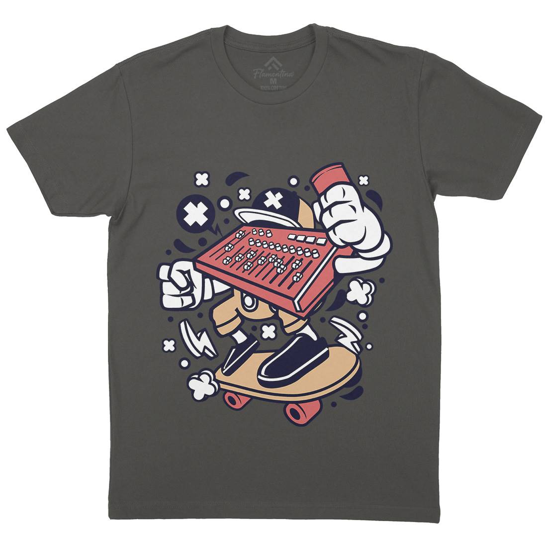 Mixer Skater Mens Organic Crew Neck T-Shirt Skate C171