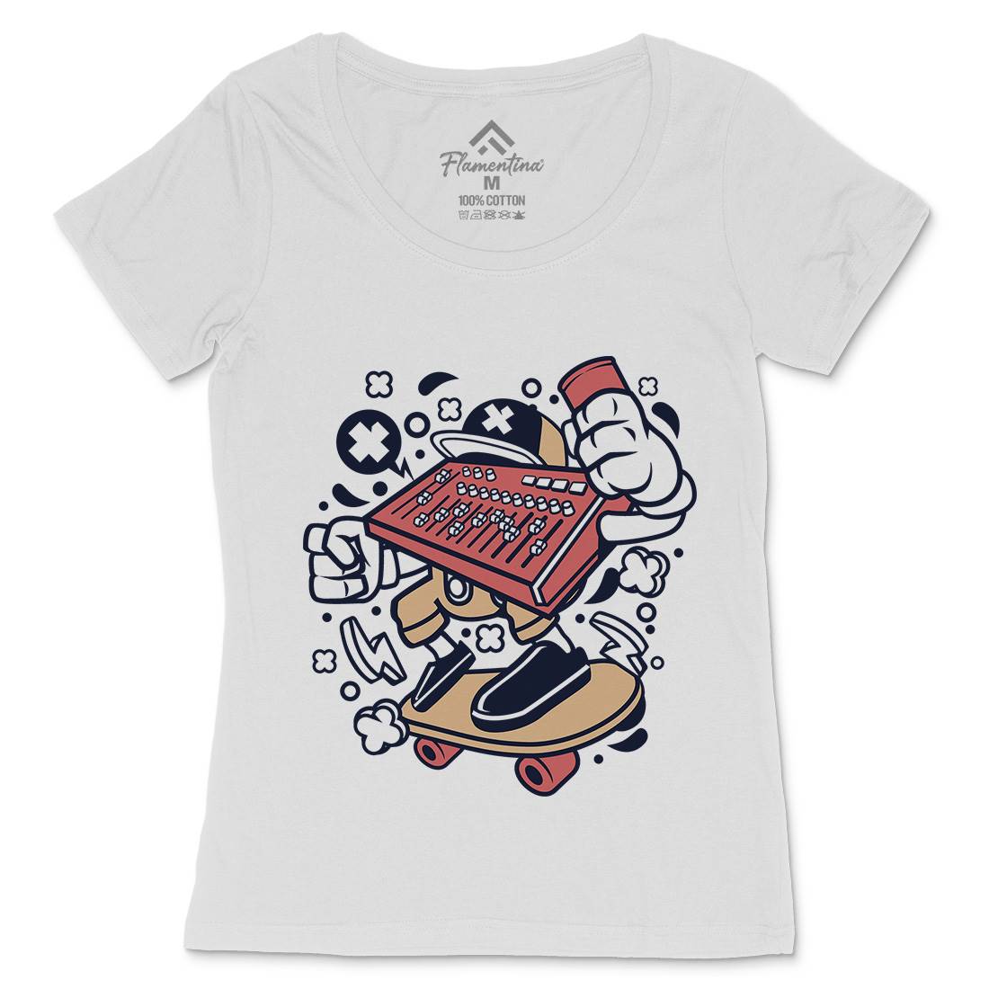 Mixer Skater Womens Scoop Neck T-Shirt Skate C171