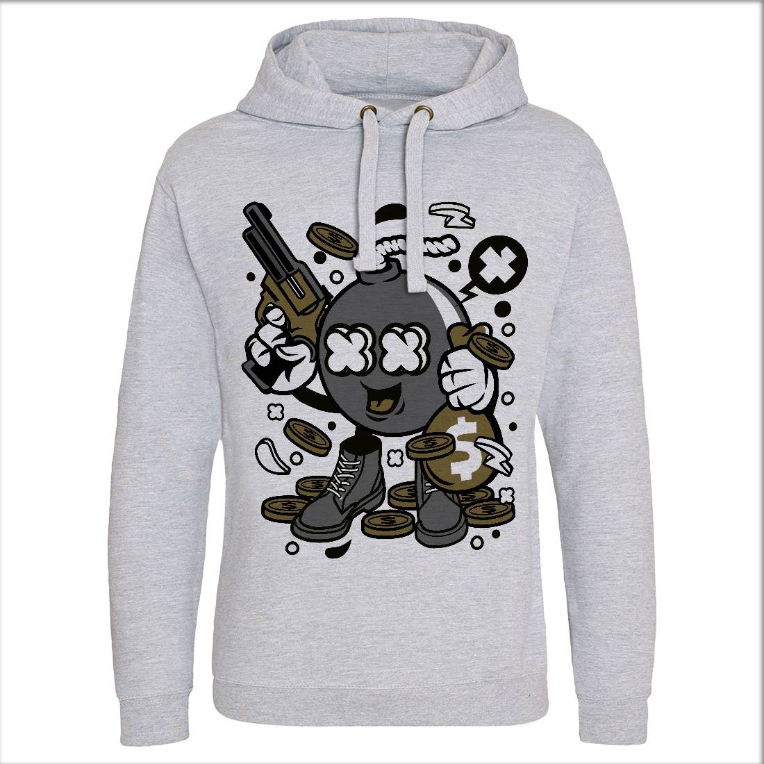Money Takers Bomb Mens Hoodie Without Pocket Retro C173