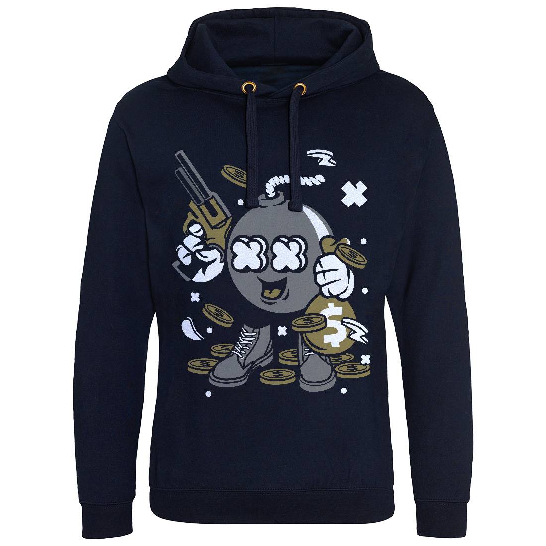 Money Takers Bomb Mens Hoodie Without Pocket Retro C173