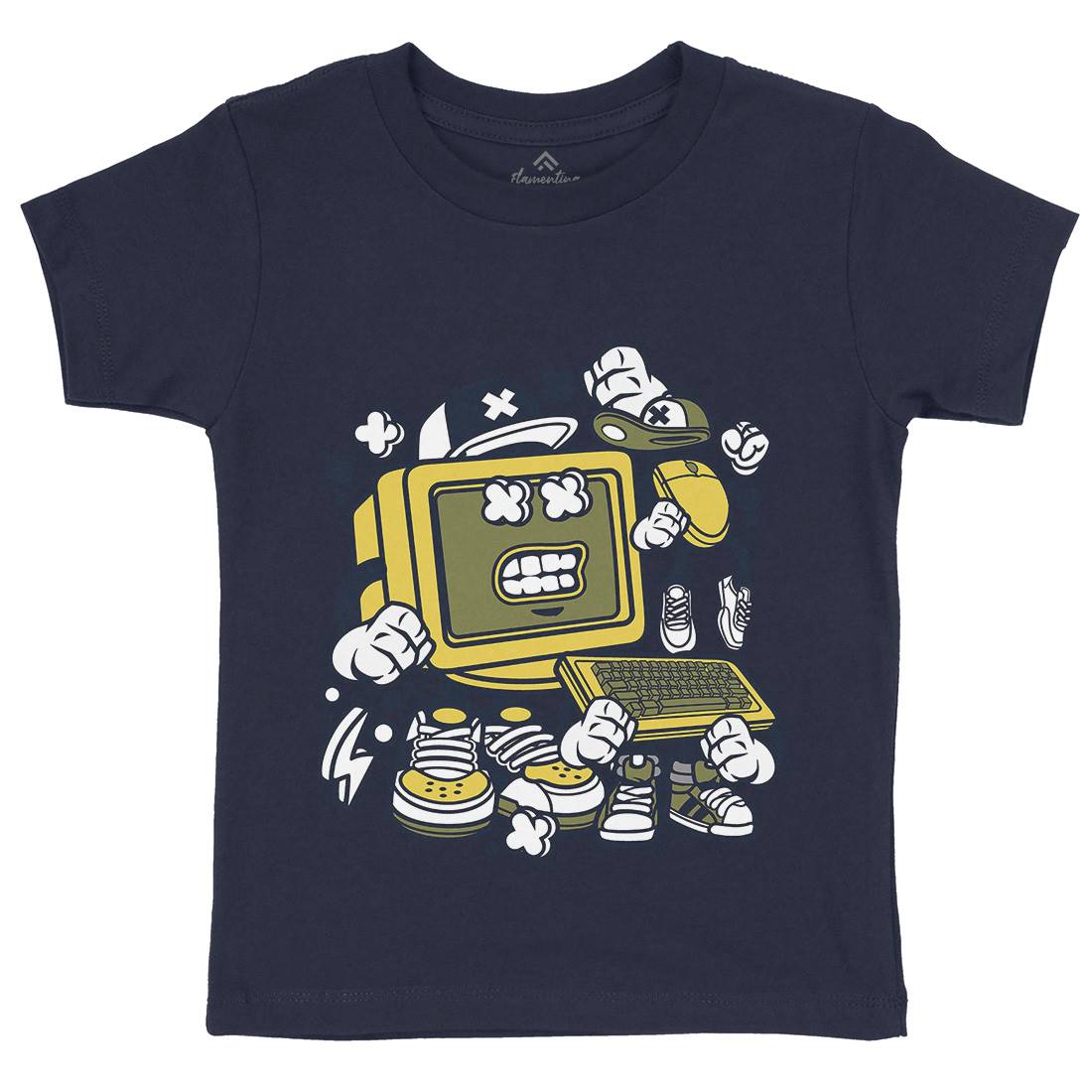 Old Computer Kids Crew Neck T-Shirt Geek C177