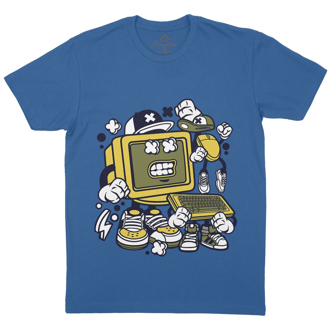Old Computer Mens Crew Neck T-Shirt Geek C177