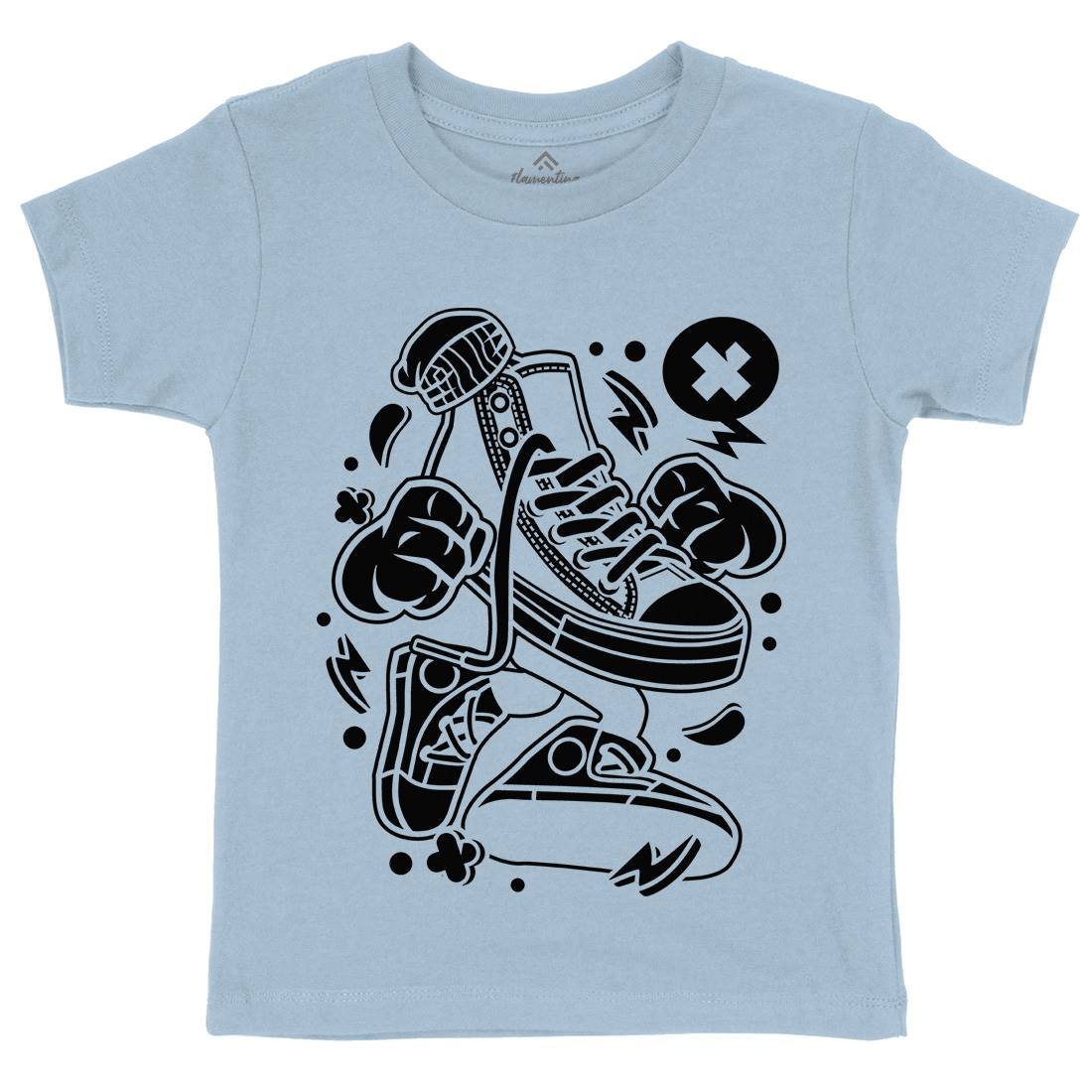 Oldschool Shoe Kids Organic Crew Neck T-Shirt Retro C178