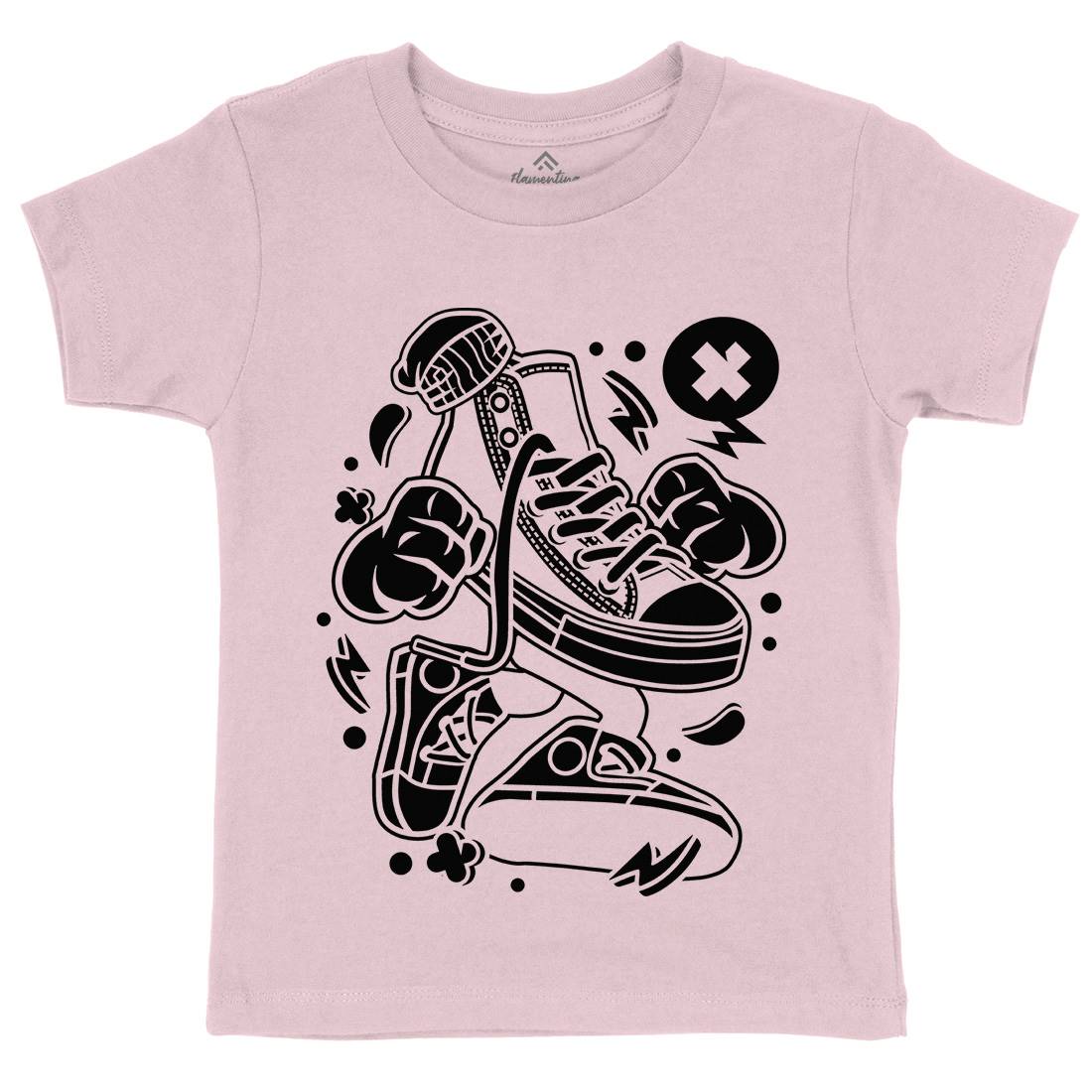 Oldschool Shoe Kids Crew Neck T-Shirt Retro C178