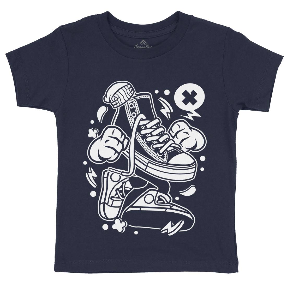 Oldschool Shoe Kids Organic Crew Neck T-Shirt Retro C178