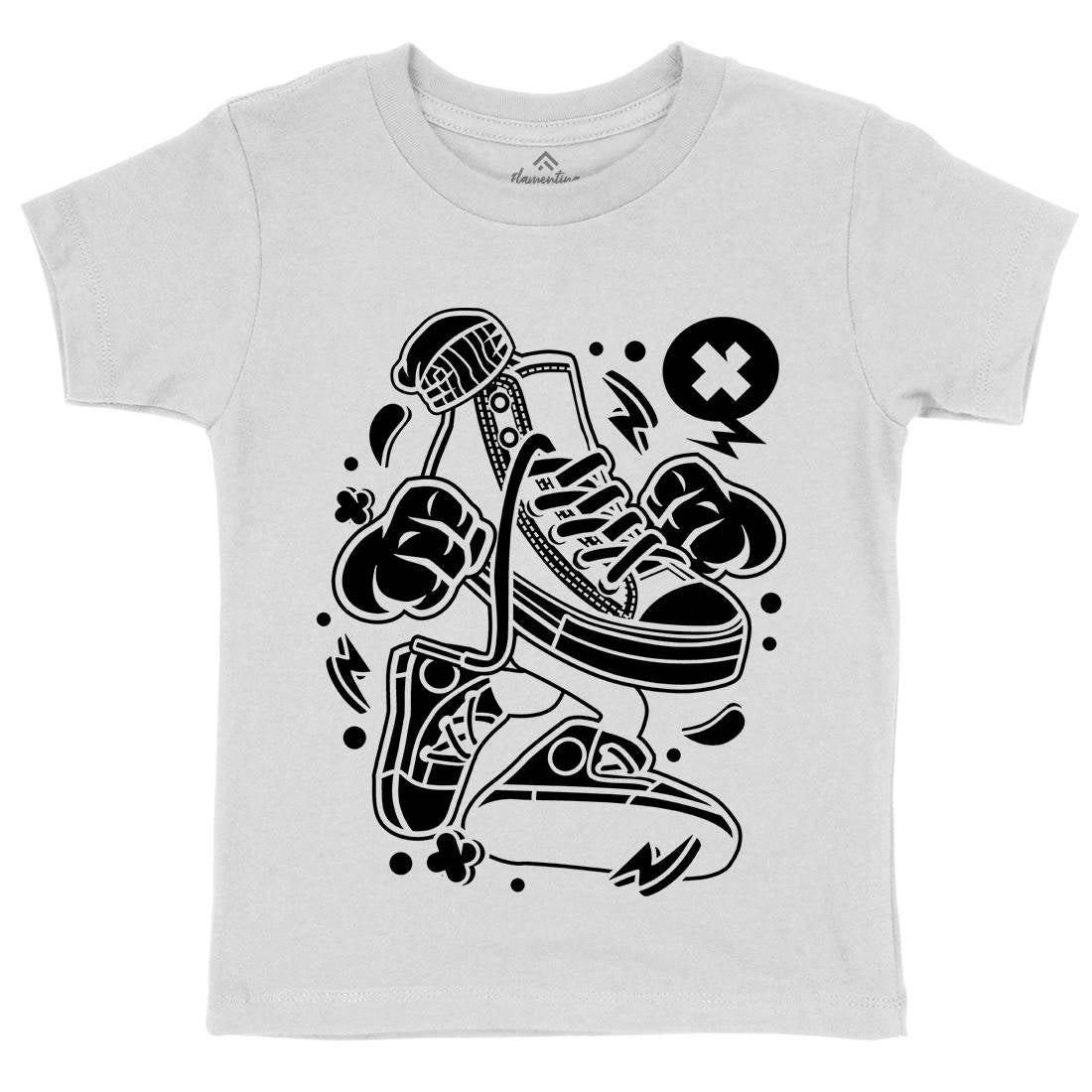 Oldschool Shoe Kids Crew Neck T-Shirt Retro C178