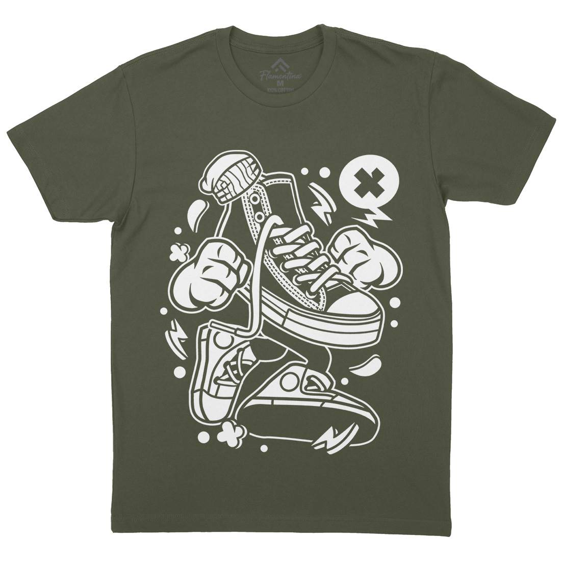 Oldschool Shoe Mens Crew Neck T-Shirt Retro C178