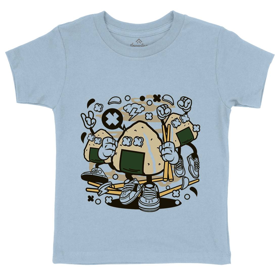 Onigiri Kids Crew Neck T-Shirt Food C179