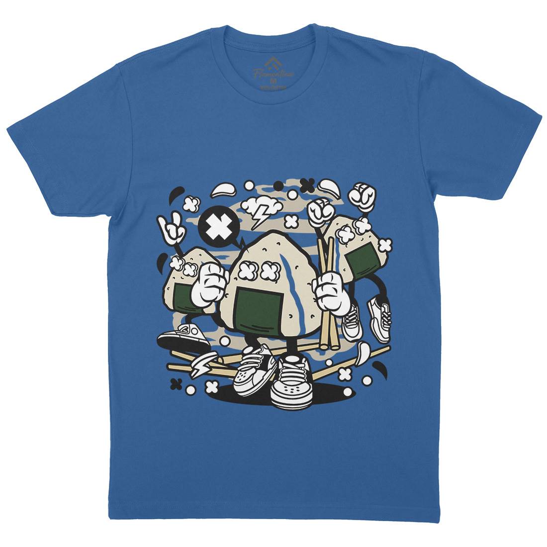 Onigiri Mens Crew Neck T-Shirt Food C179